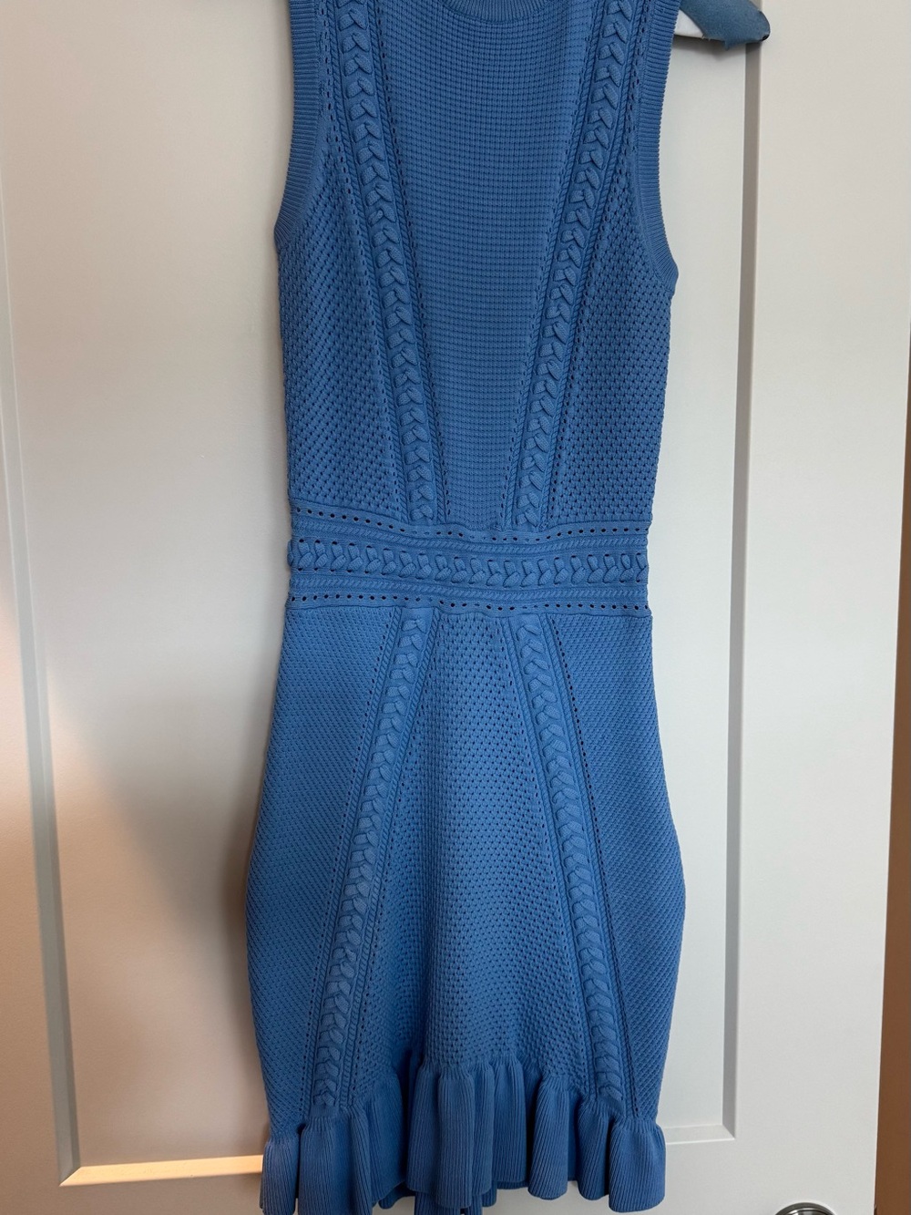 Rebecca Vallance Blue Knit One-Piece Bodysuit